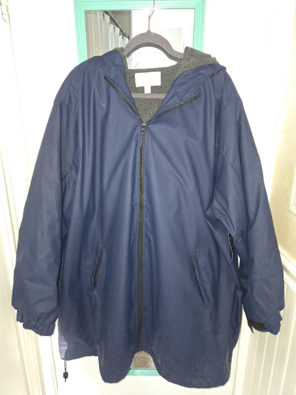 Women's Plus-Size 4XL Fleece Lined Hooded Raincoat NWT
